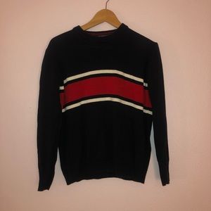 Brandy Melville Navy and Red Striped Sweater